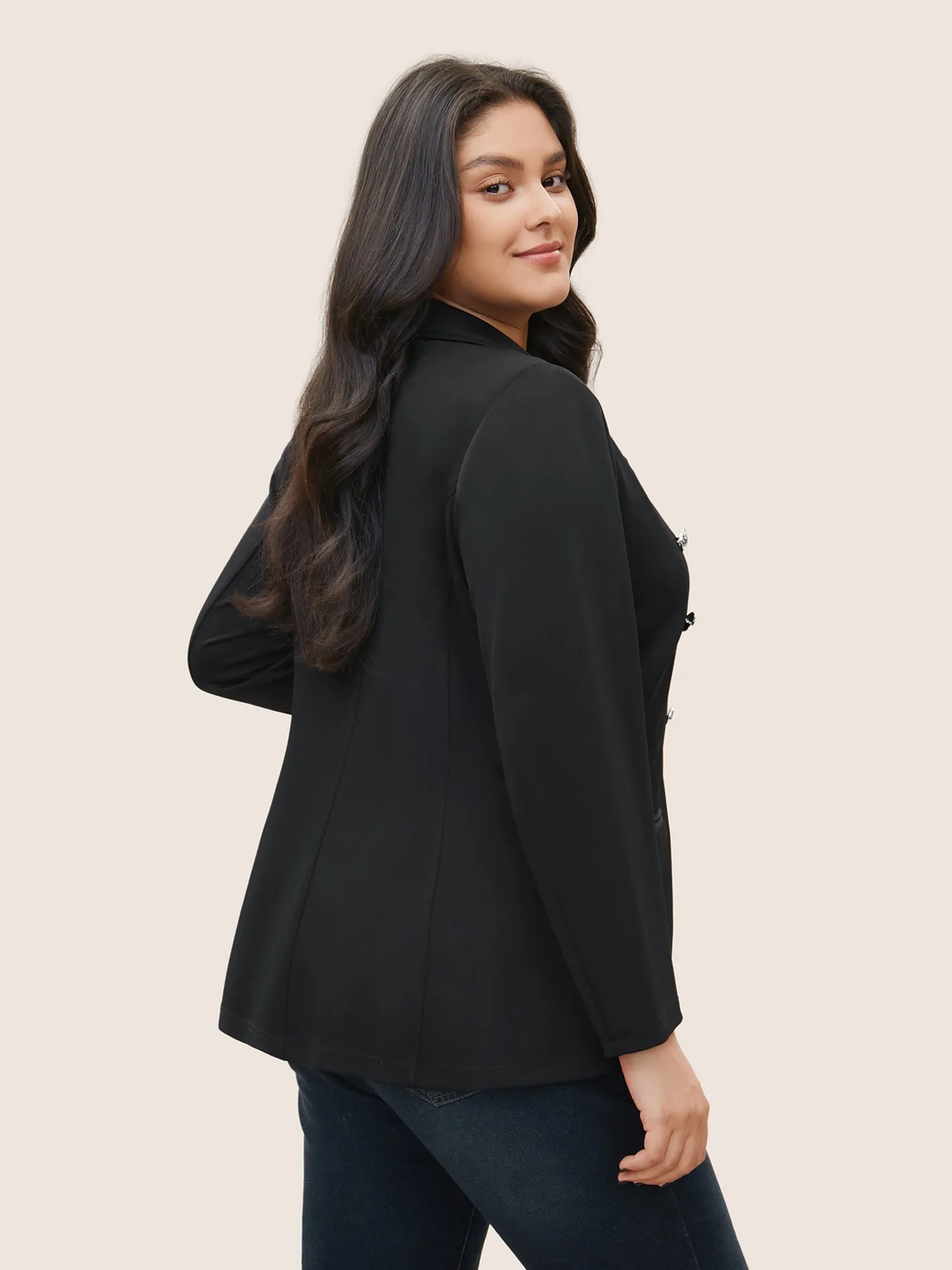 Suit Collar Double Breasted Pocket Blazer sold by Bloomchic product image thumbnail 4