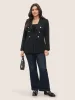 Suit Collar Double Breasted Pocket Blazer sold by Bloomchic