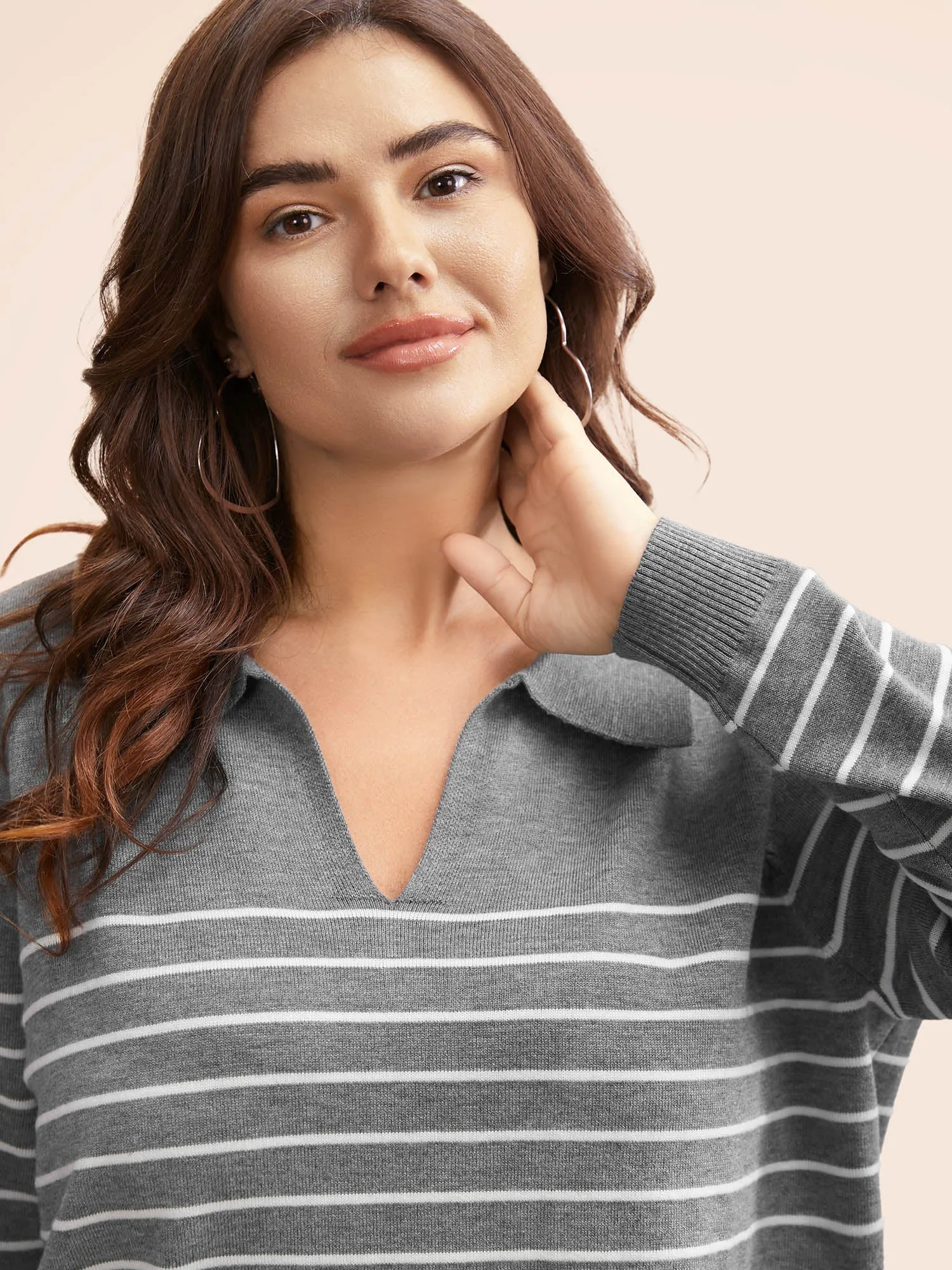 Supersoft Essentials Striped Knit Pullover sold by Bloomchic product image thumbnail 4