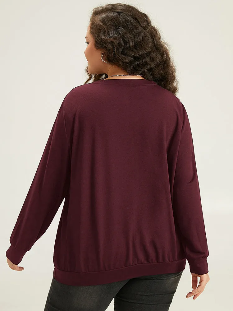 Halloween Print Crew Neck Sweatshirt sold by Bloomchic product image thumbnail 2