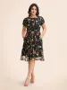 Floral Embroidered Mesh Backless Dress sold by Bloomchic