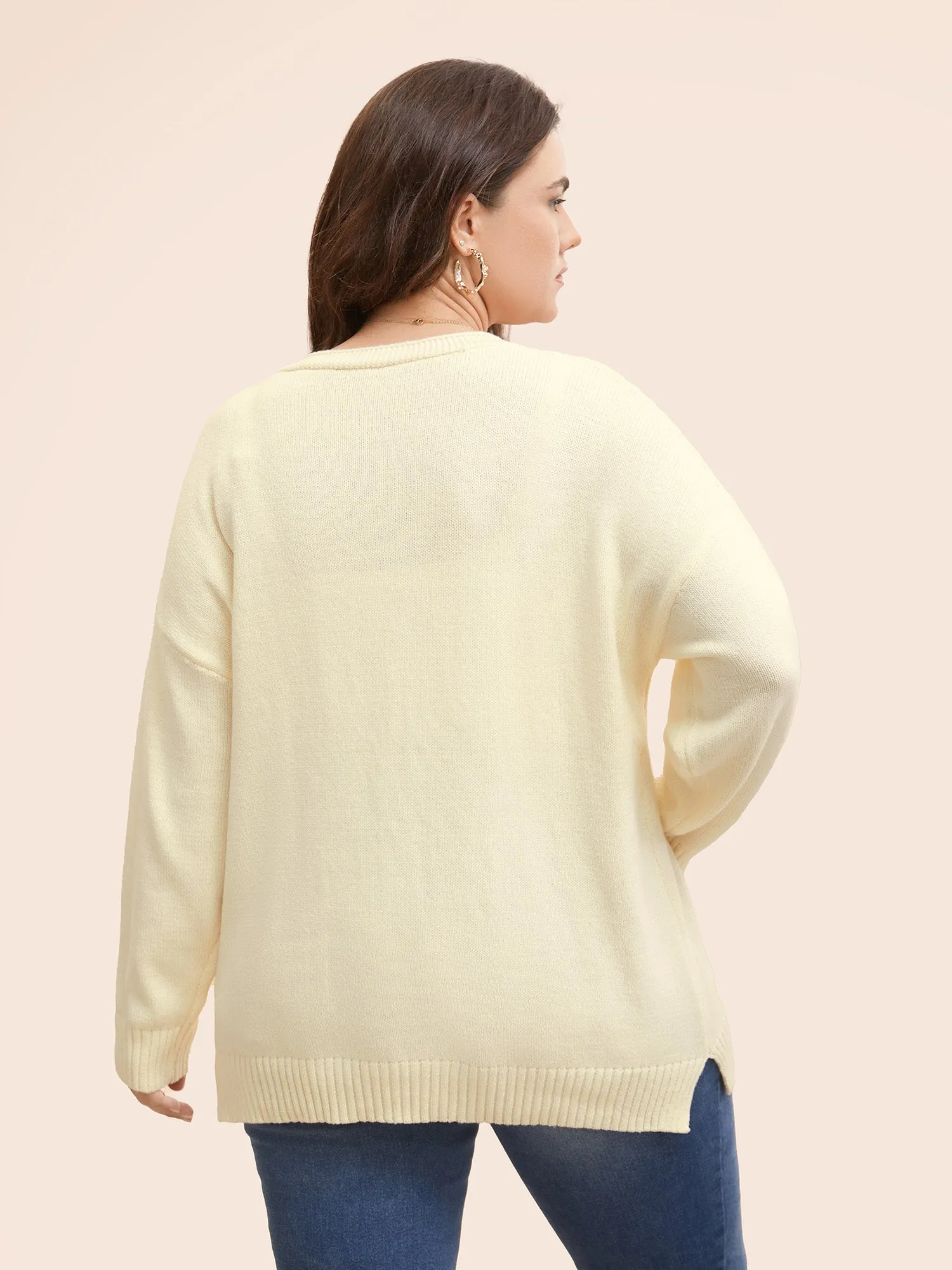 Contrast Crochet Floral Patch Pocket Cardigan sold by Bloomchic product image thumbnail 2