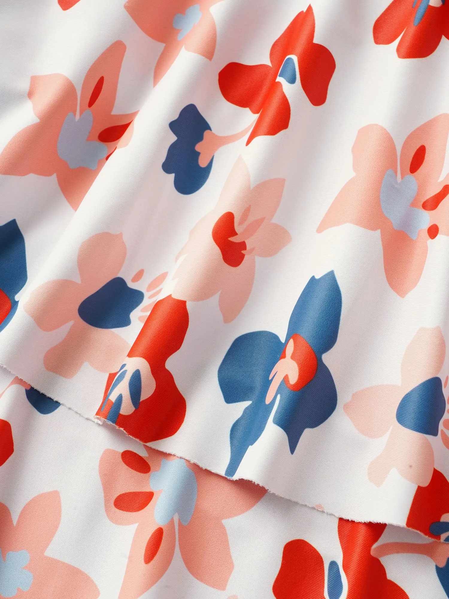 Contrast Floral One Shoulder Neck Ruffles Swim Dress sold by Bloomchic product image thumbnail 5