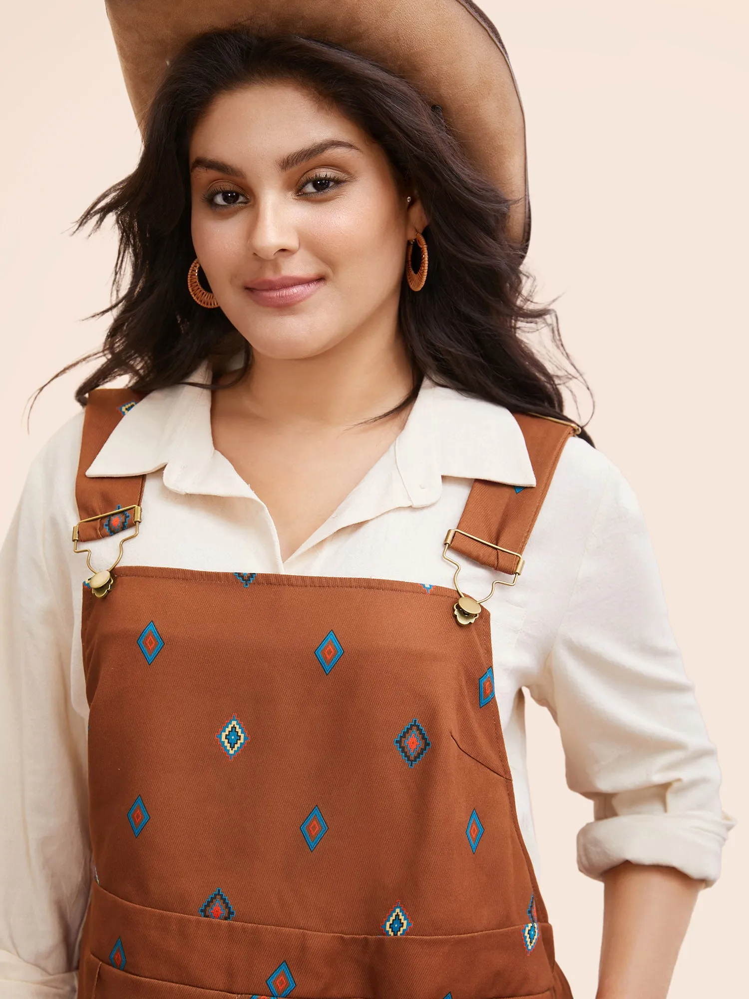 Geometric Print Adjustable Straps Overall sold by Bloomchic product image thumbnail 2