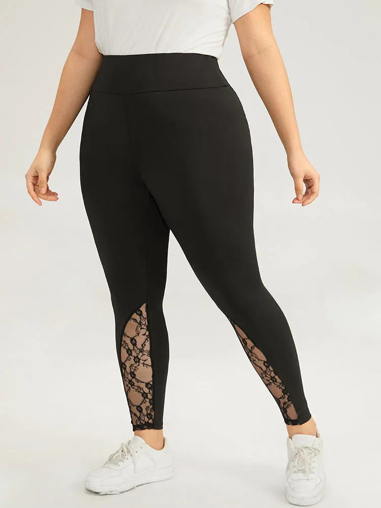 Halloween Wideband Waist Lace Panel Leggings sold by Bloomchic product image thumbnail 2