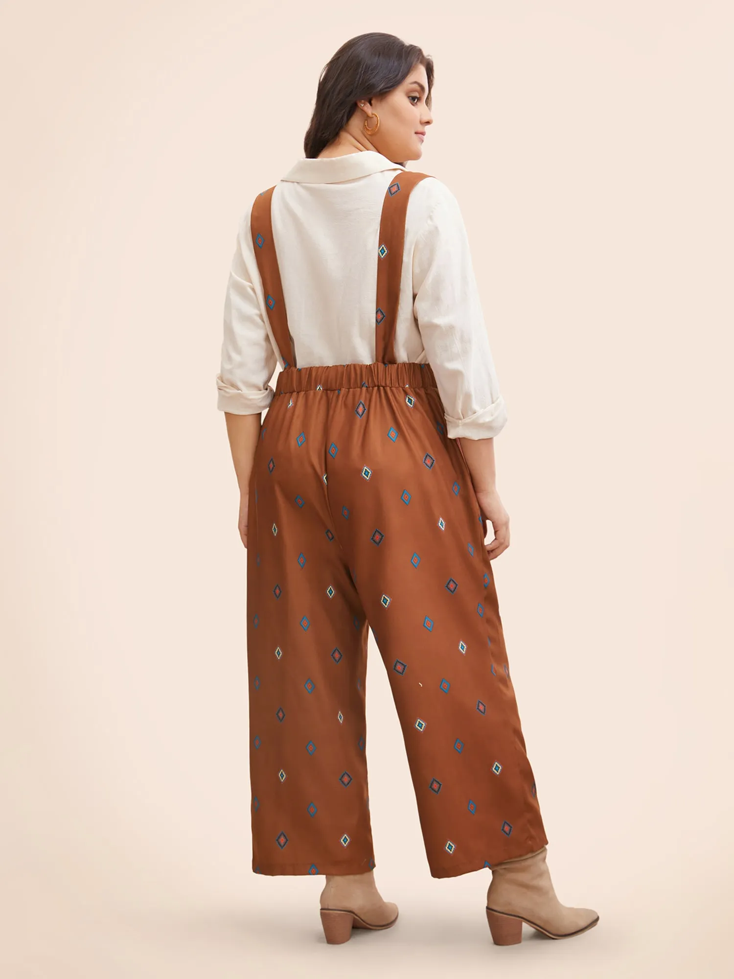 Geometric Print Adjustable Straps Overall sold by Bloomchic product image thumbnail 4