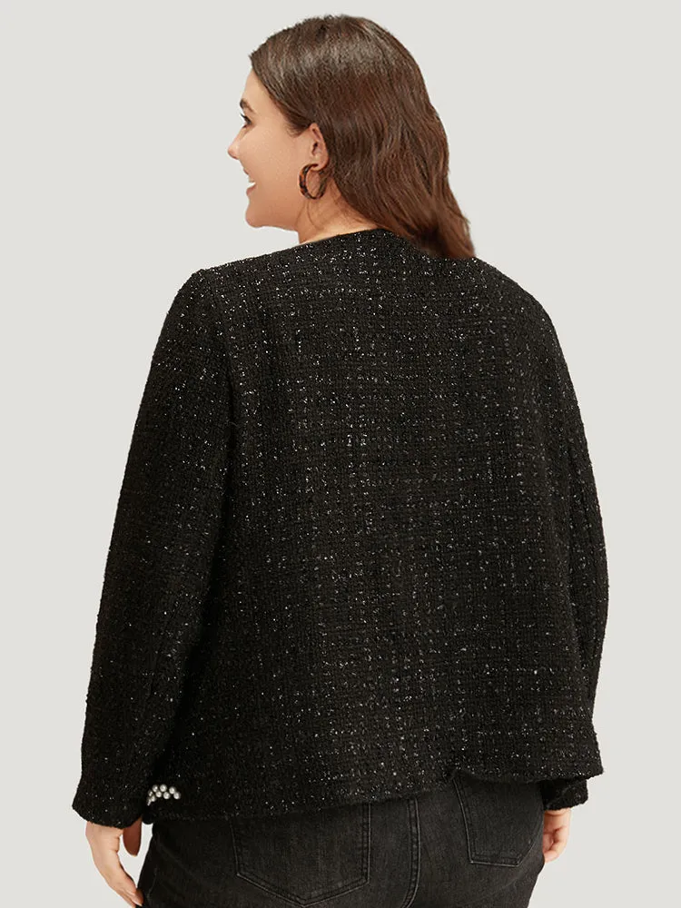 Pearl Tweed Beaded Texture Pocket Blazer sold by Bloomchic product image thumbnail 2