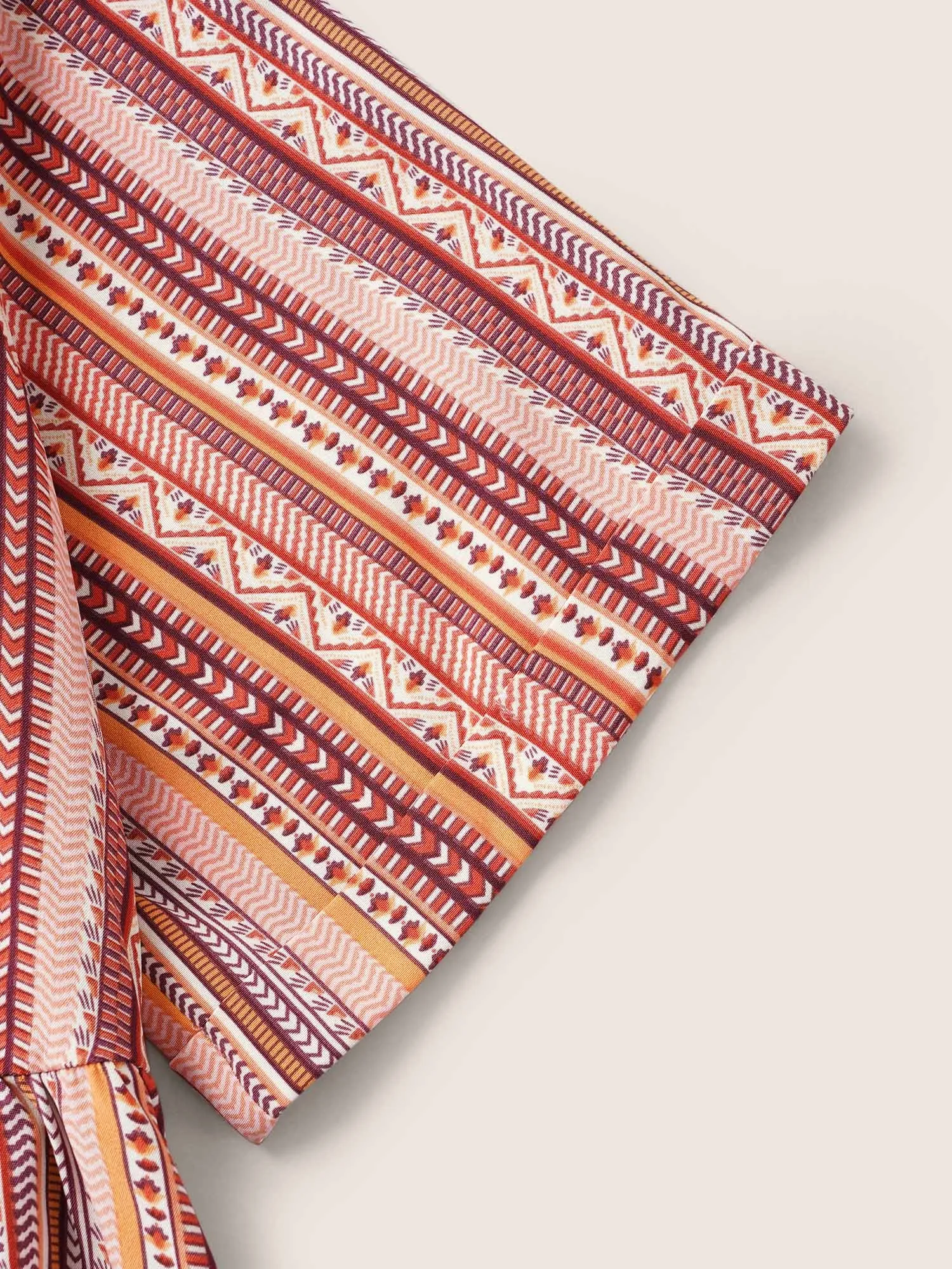 Bandana Striped V Neck Midi Dress sold by Bloomchic product image thumbnail 5