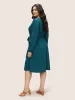 Supersoft Essentials Plain Belted Button Detail Dress sold by Bloomchic