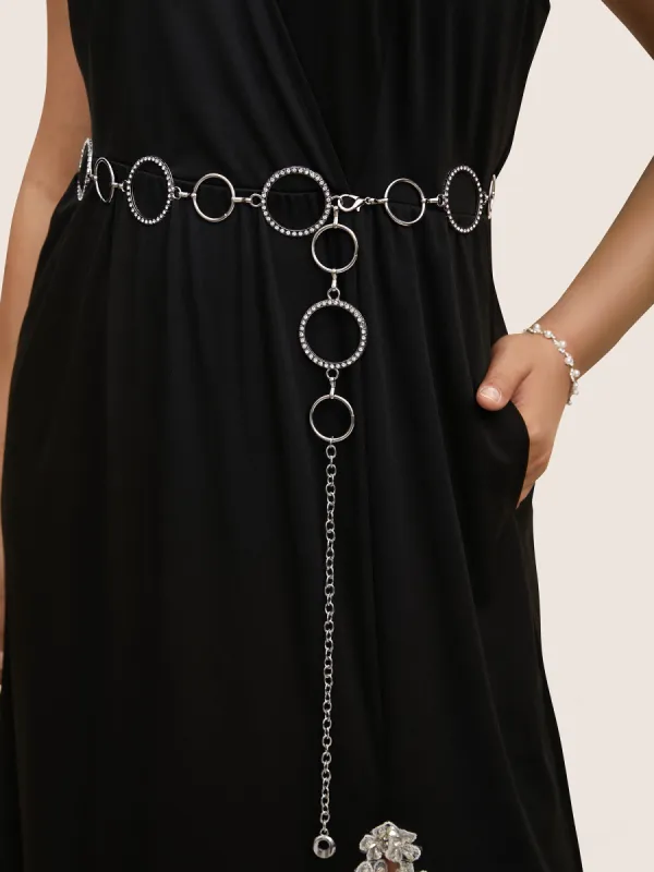 Circle Decor Fashionable Chain Belt sold by Bloomchic
