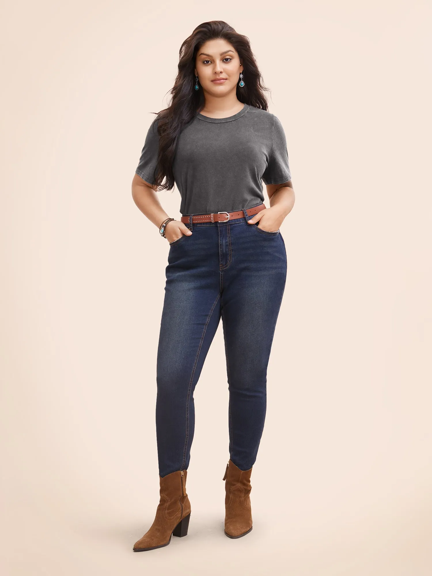 Retro Wash Textured Slim-Fit T-shirt sold by Bloomchic product image thumbnail 3