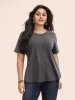 Retro Wash Textured Slim-Fit T-shirt sold by Bloomchic
