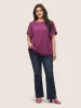 Plain Lace Insert Petal Sleeve Blouse sold by Bloomchic