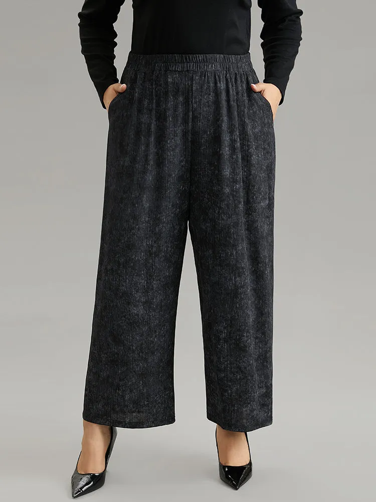 Vintage Heather Elastic Waist Wide Leg Pants sold by Bloomchic product image thumbnail 3