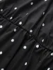 V Neck Polka Dot Elastic Waist T-shirt sold by Bloomchic
