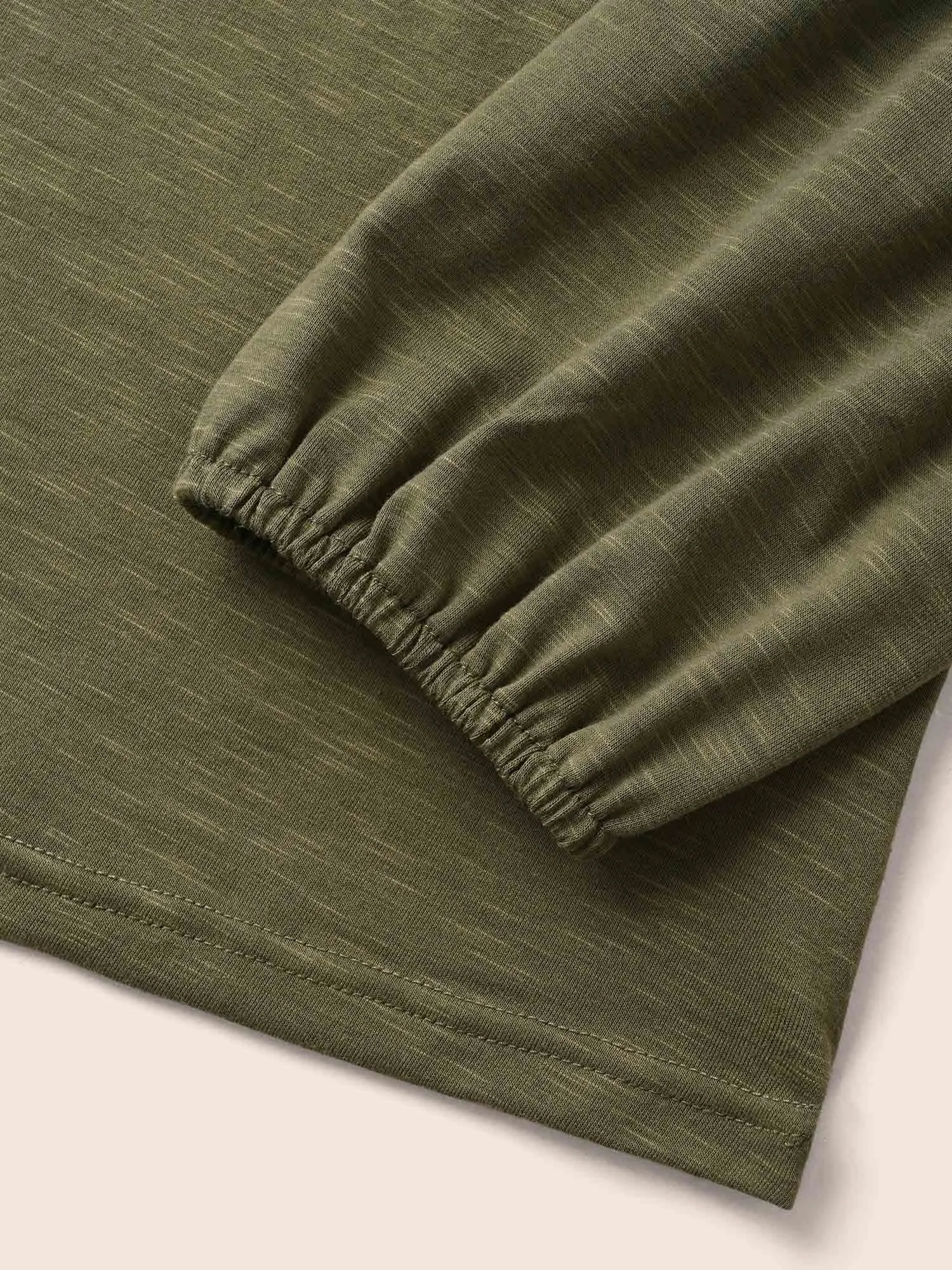 Notched Collar Lace Patchwork Gathered T-shirt sold by Bloomchic product image thumbnail 5