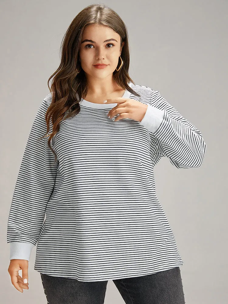 Cotton Striped Striped Sweatshirt sold by Bloomchic product image thumbnail 5