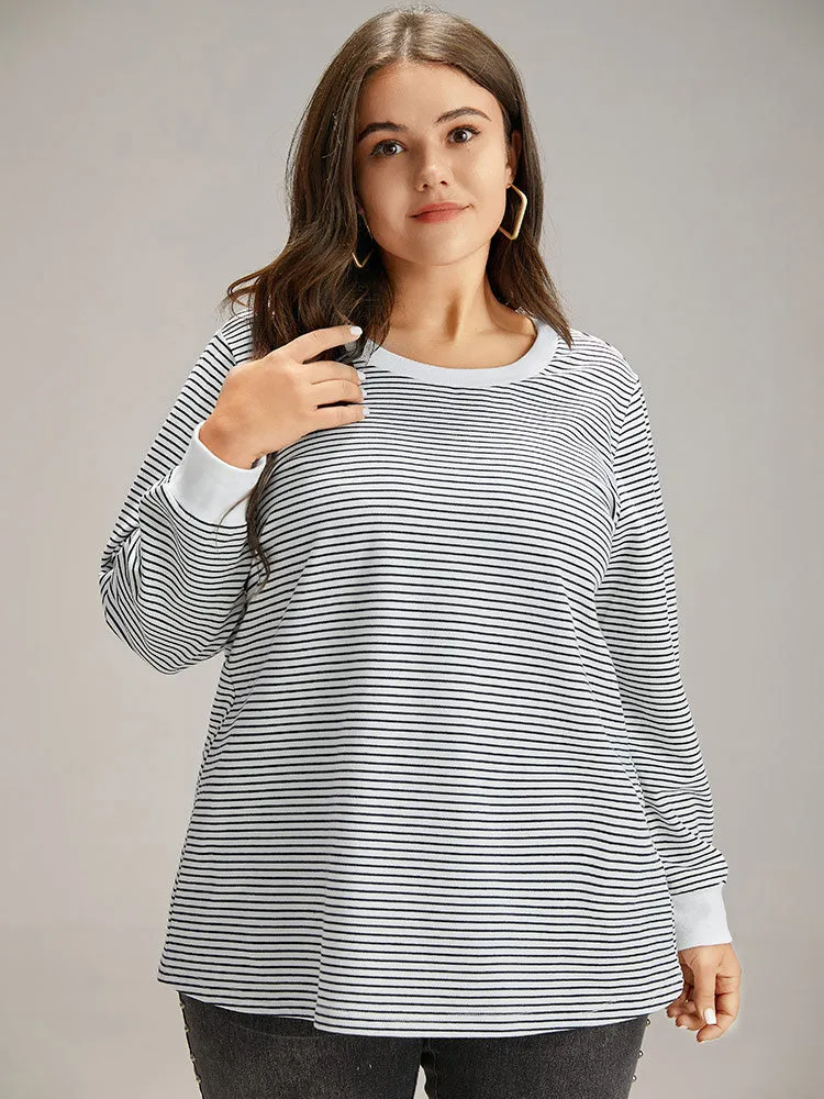 Cotton Striped Striped Sweatshirt sold by Bloomchic product image thumbnail 3