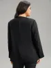 Solid Zipper Fly Pocket Blazer sold by Bloomchic