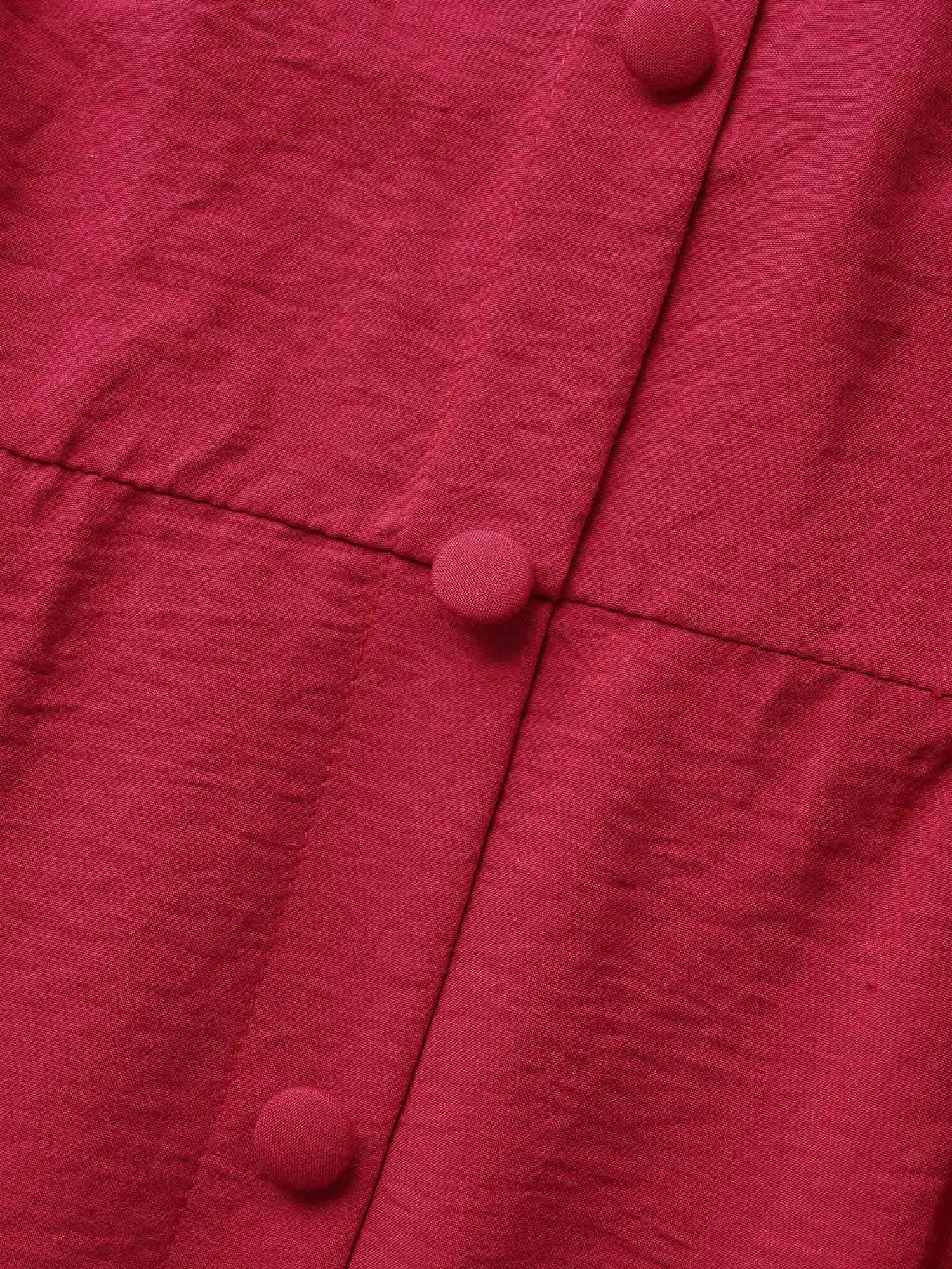 Solid Square Neck Button Detail Midi Dress sold by Bloomchic product image thumbnail 5