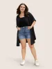 Rayon Shirt Collar Cuffed Sleeve Pocket Blouse sold by Bloomchic