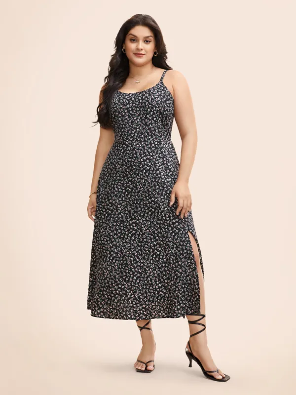 Ditsy Floral Split Hem Cami Dress sold by Bloomchic