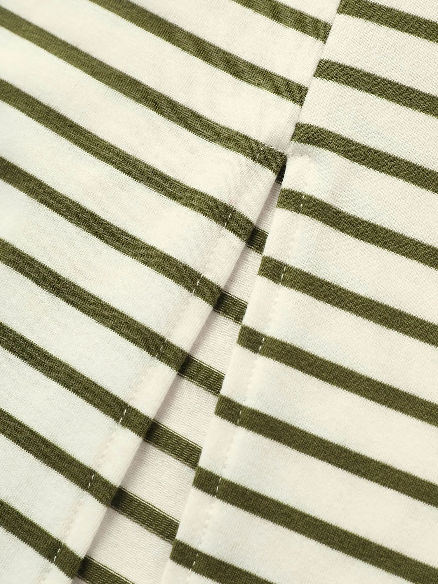 Stripes Round Neck Split Side Pocket Dress sold by Bloomchic product image thumbnail 5