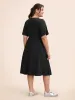 Supersoft Essentials Solid Pleated Round Neck Midi Dress sold by Bloomchic