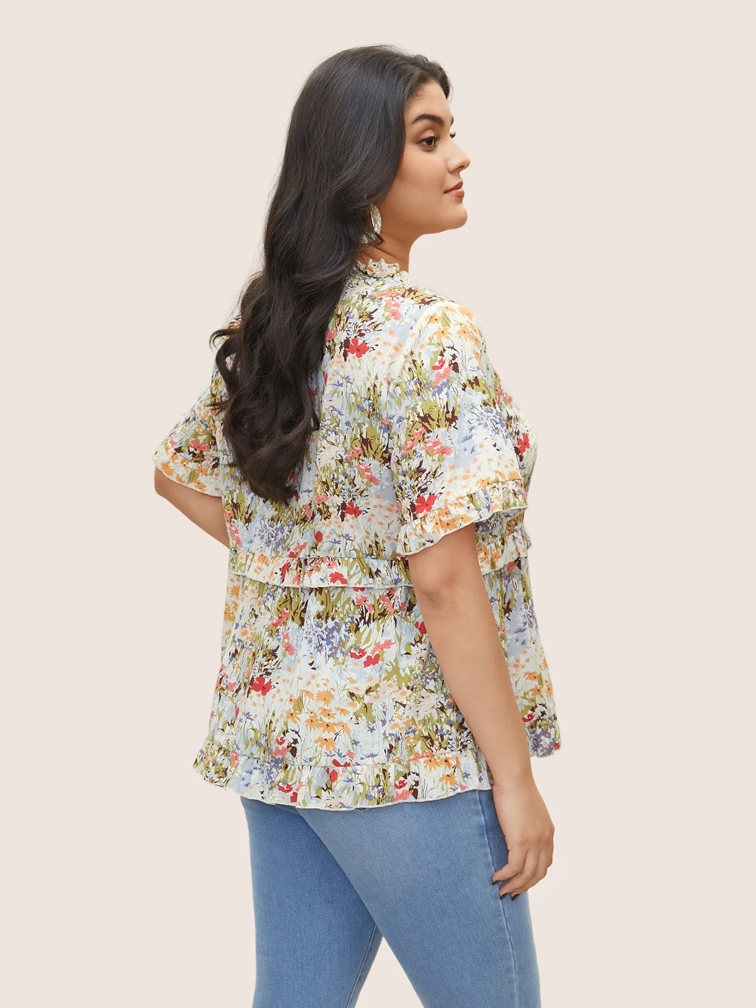 Geometric Lapel Collar Pocket Belted Coat sold by Bloomchic