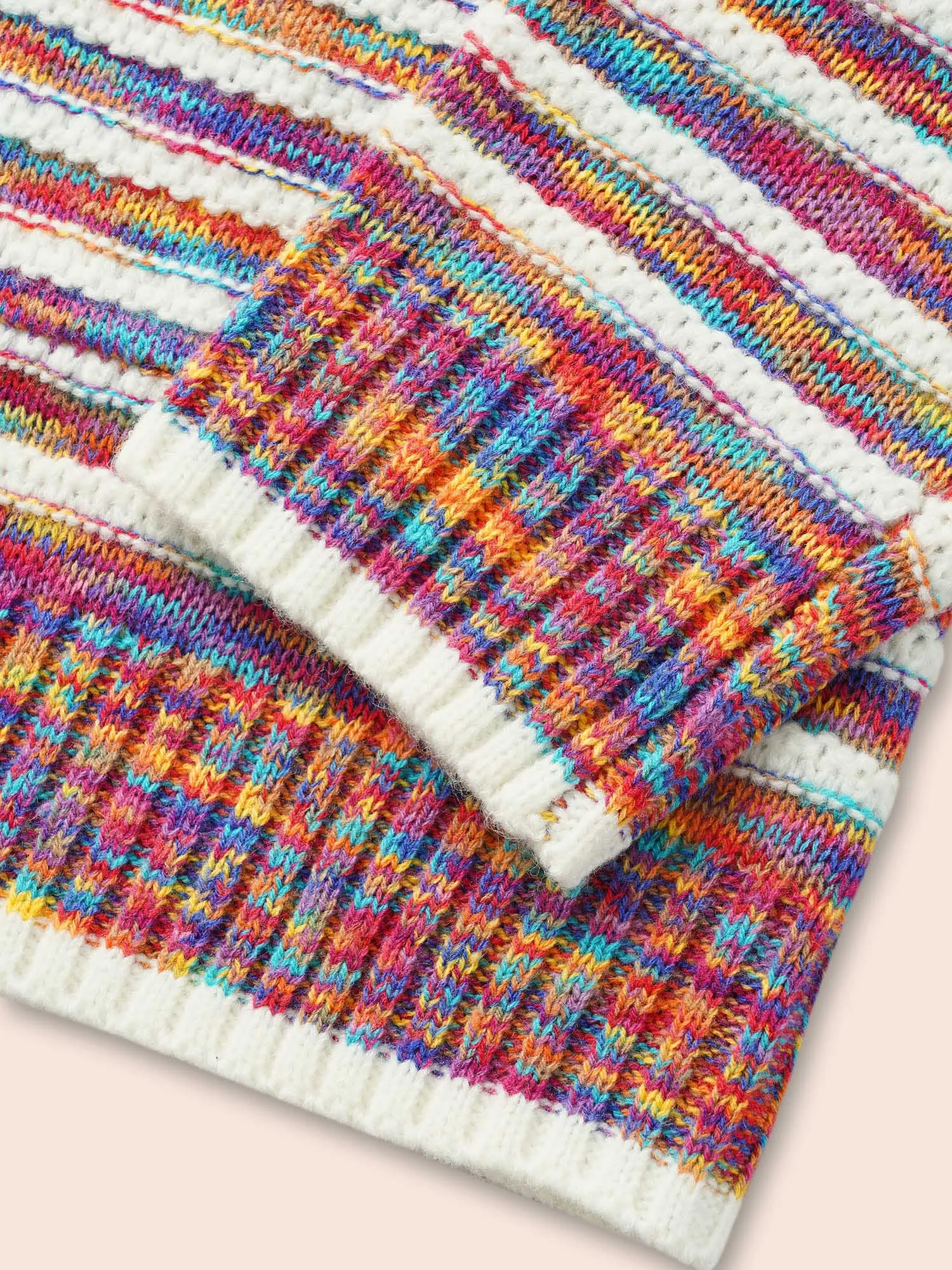 Heather Striped Open Front Pocket Cardigan sold by Bloomchic product image thumbnail 5