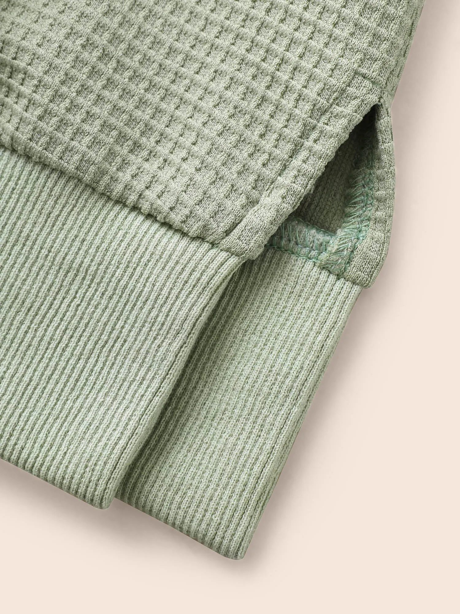 Plain Textured Split Hem Sweatshirt sold by Bloomchic product image thumbnail 5