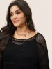 Striped Hollow Out Bell Sleeve Pullover sold by Bloomchic