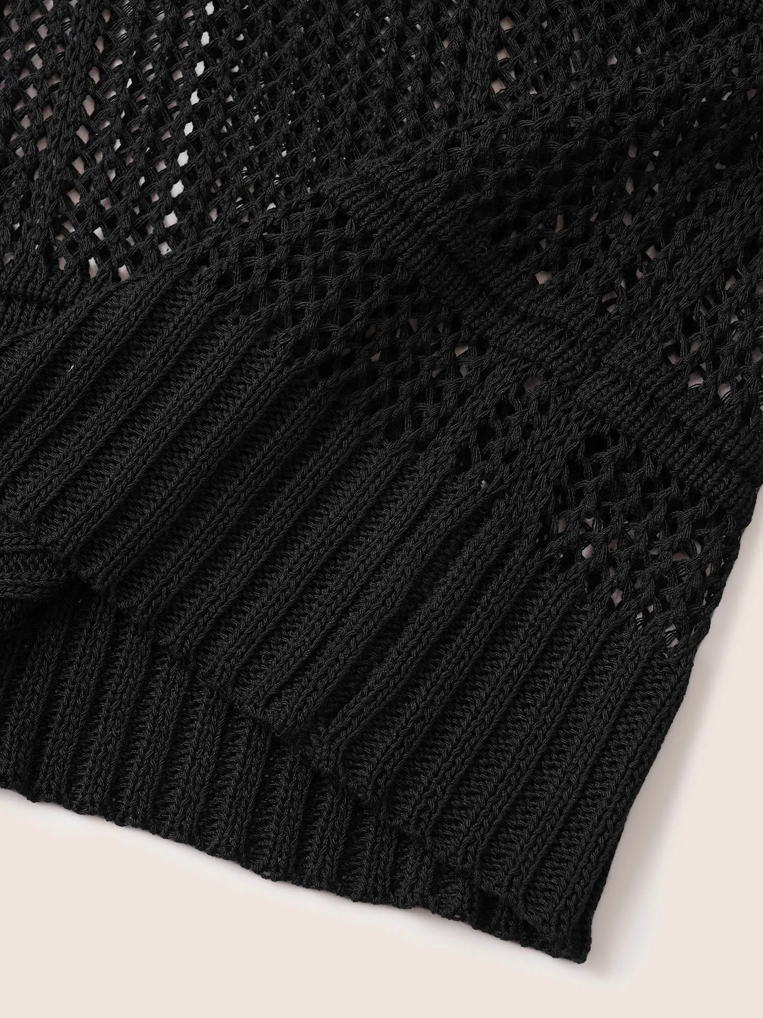 Striped Hollow Out Bell Sleeve Pullover sold by Bloomchic product image thumbnail 5