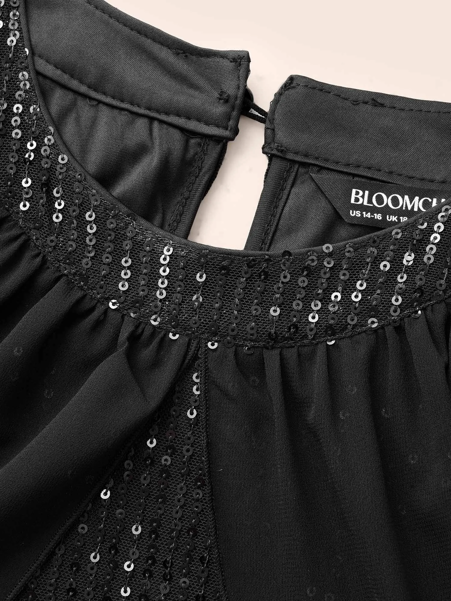 Sequin Mesh Off Shoulder Dress sold by Bloomchic product image thumbnail 5