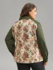 Jacquard Patchwork Elastic Waist Flap Pocket Jacket sold by Bloomchic