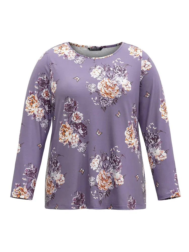 Floral Print Long Sleeve Sleep Top sold by Bloomchic product image thumbnail 5
