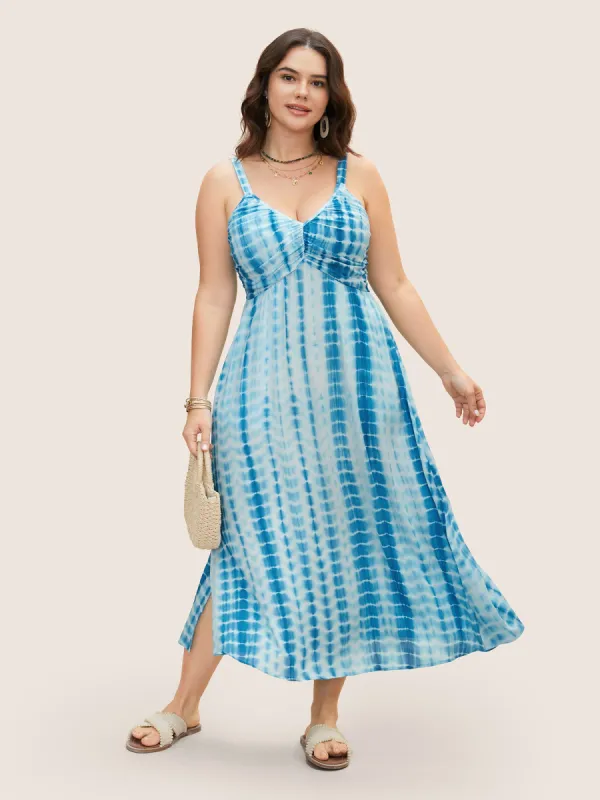 Tie Dye Split Hem Maxi Cami Dress sold by Bloomchic