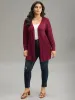 Plain Cable Knit Eyelet Open Front Cardigan sold by Bloomchic