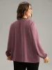 Static-Free Keyhole Pleated Contrast Webbing Blouse sold by Bloomchic