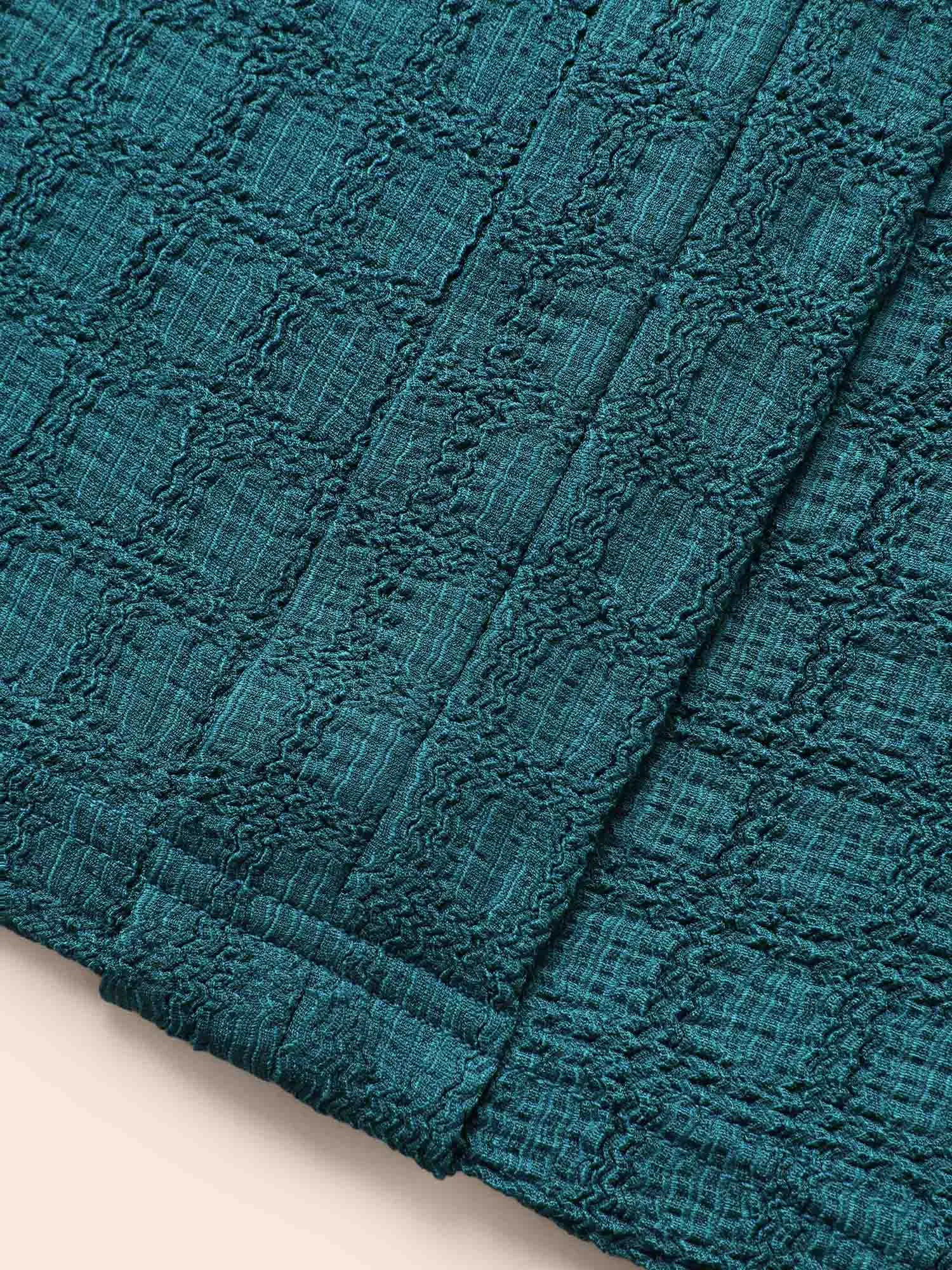 Notched Solid Textured Pleated Tank Top sold by Bloomchic product image thumbnail 5