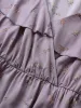 Ditsy Floral Wrap Ruffle Cap Sleeve Split Hem Dress sold by Bloomchic
