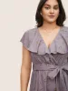 Ditsy Floral Wrap Ruffle Cap Sleeve Split Hem Dress sold by Bloomchic
