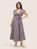 Ditsy Floral Wrap Ruffle Cap Sleeve Split Hem Dress sold by Bloomchic