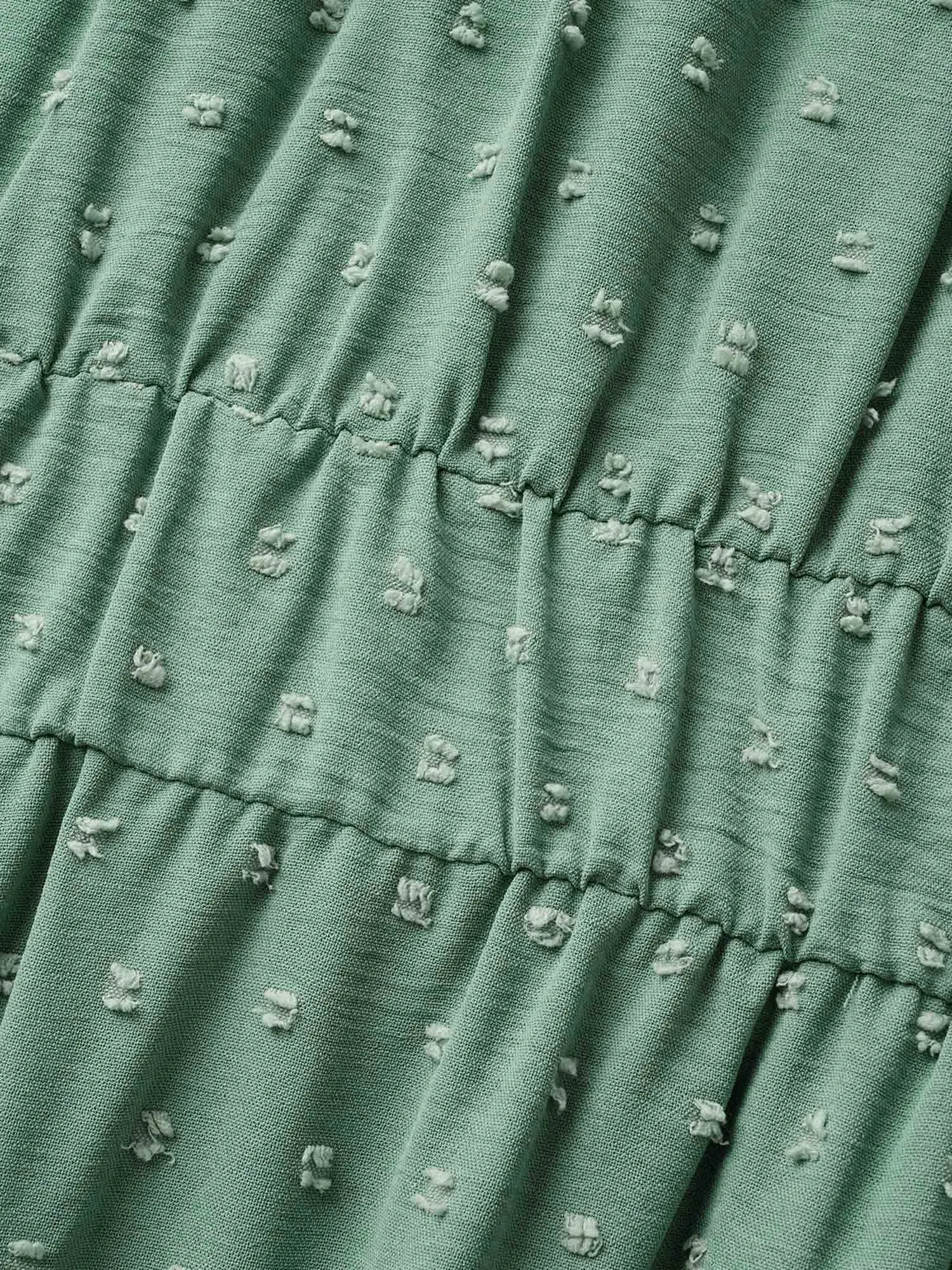 Textured Tiered Ruffles Lace Panel Dress sold by Bloomchic product image thumbnail 5