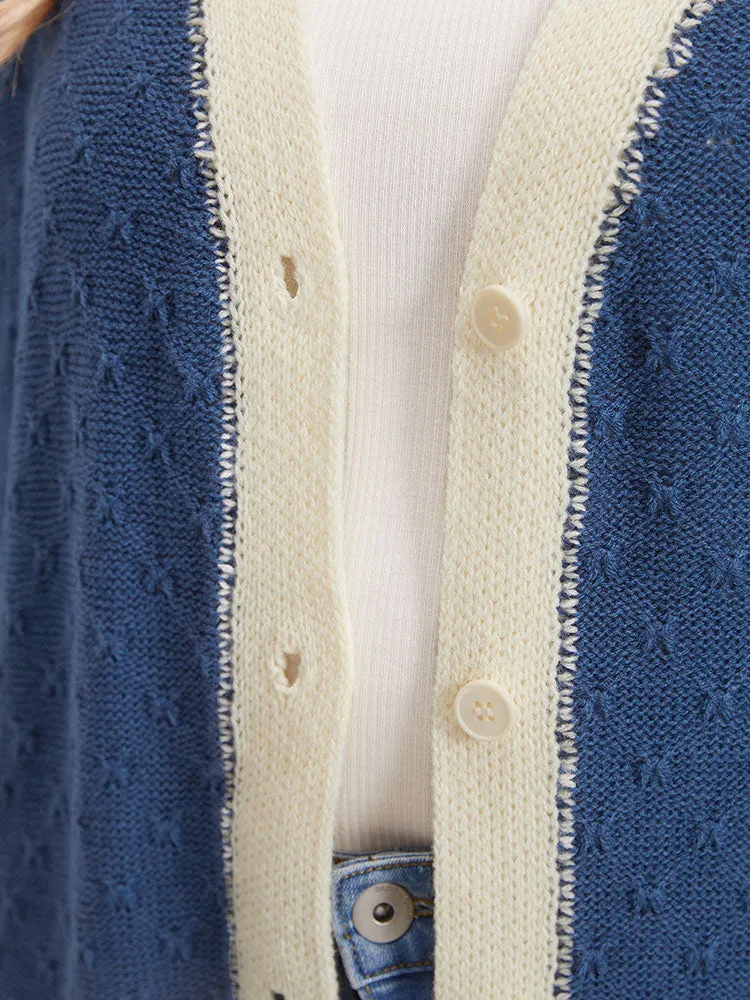 Two Tone Textured Button Through Cardigan sold by Bloomchic product image thumbnail 5