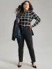 Plaid Print Mock Neck Slightly Stretchy Bodysuit sold by Bloomchic