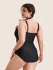 Stereo Flower Asymmetrical Ruched One Piece Swimsuit sold by Bloomchic