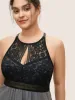 Lace Patchwork Contrast Cut Out Sleep Dress sold by Bloomchic