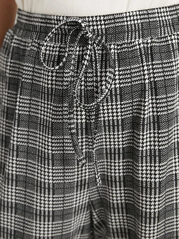 Houndstooth Ties Elastic Waist Sweatpants sold by Bloomchic product image thumbnail 5