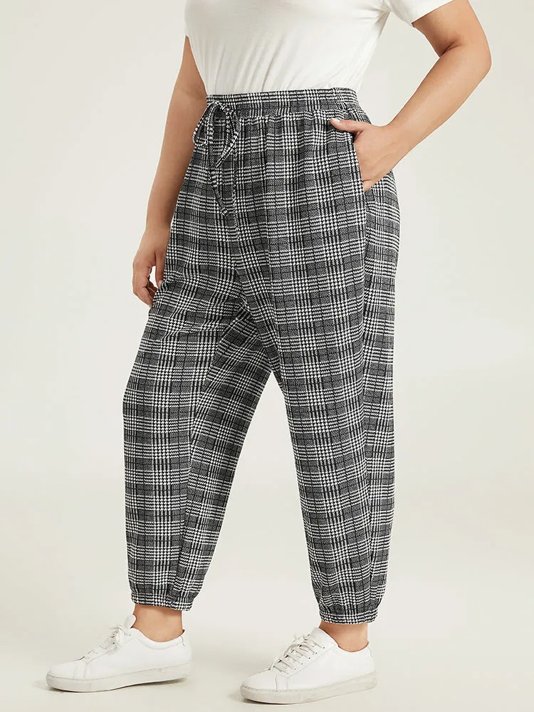 Houndstooth Ties Elastic Waist Sweatpants sold by Bloomchic product image thumbnail 2